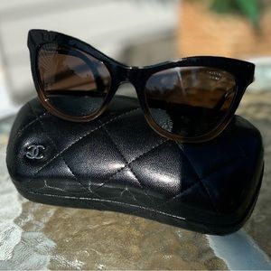 Chanel polarized cat eye sunglasses